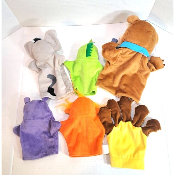 Lot of 6 Hand Puppets Lakeshore Goldilocks Bear 5 Little Monkeys Mixed Set - Picture 6 of 6